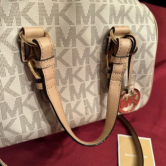 Retro Michael Kors Medium Vanilla Grayson Satchel - Picture 7 of 10